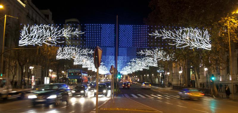 Luces navideñas en la calle Alcalá